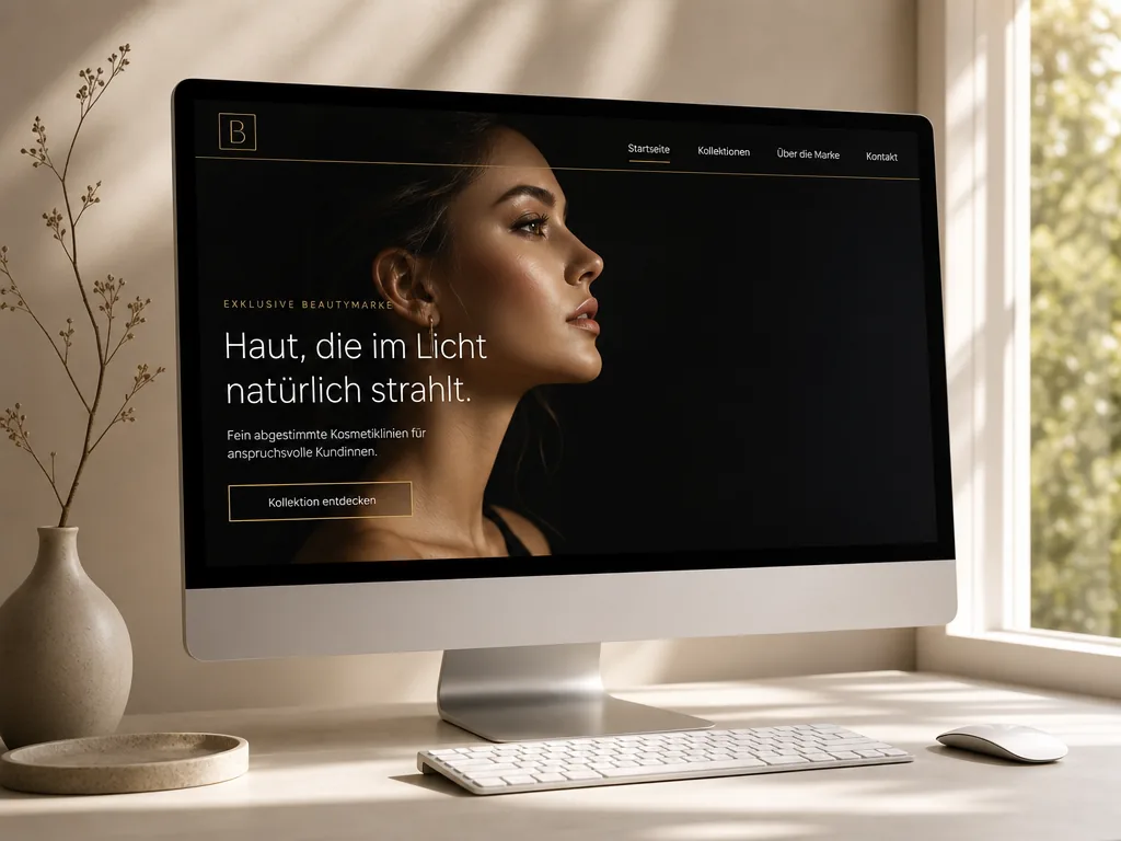 Exklusives E-Commerce Webdesign für eine hochwertige Beautymarke