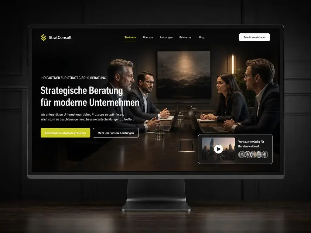 Corporate Website für eine strategische Unternehmensberatung