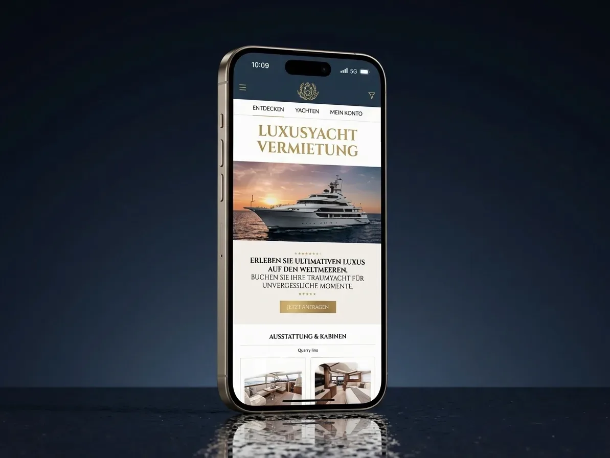 Mobile-First Webdesign für eine exklusive Luxusvermietung